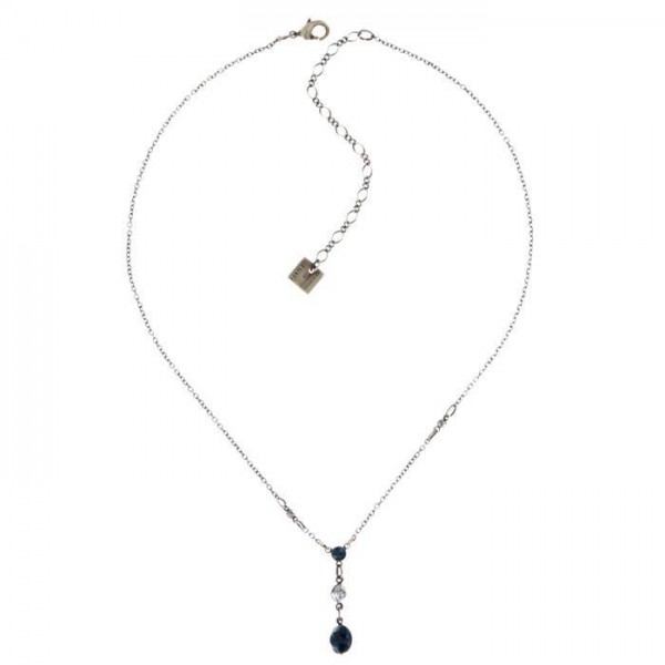  Konplott Tutui Halskette ist mit fünf blauen Swarovski Elements bestückt